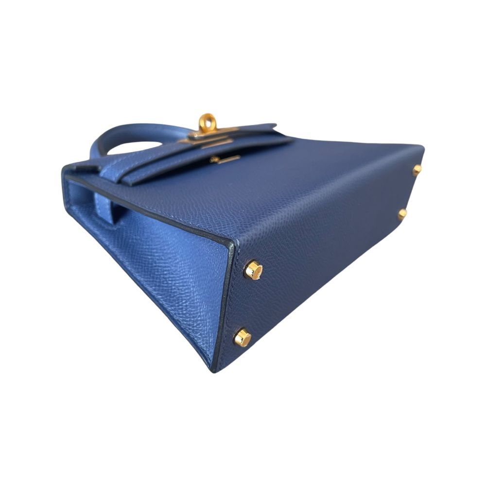Hermes Kelly 20 Blue Brighton Epsom - Image 10