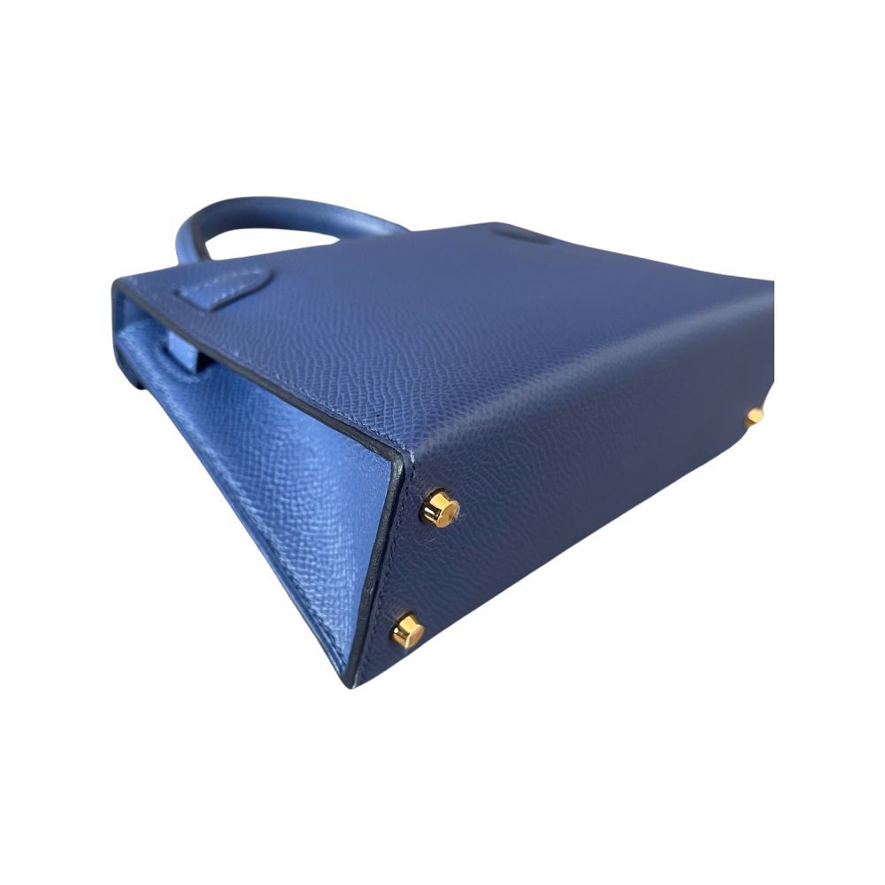 Hermes Kelly 20 Blue Brighton Epsom - Image 9