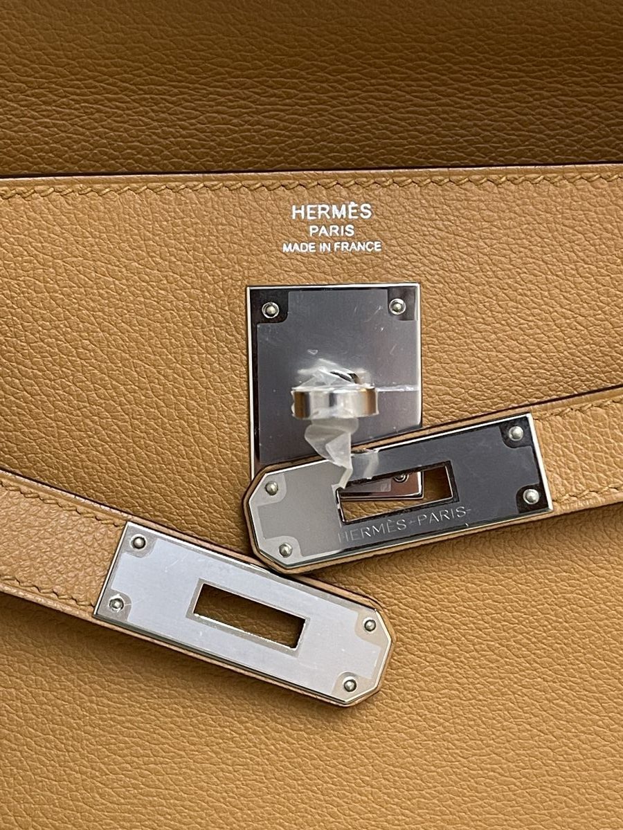 Hermes Kelly 28 Caramel (interior Rose D'ete) Evercolor - Image 2
