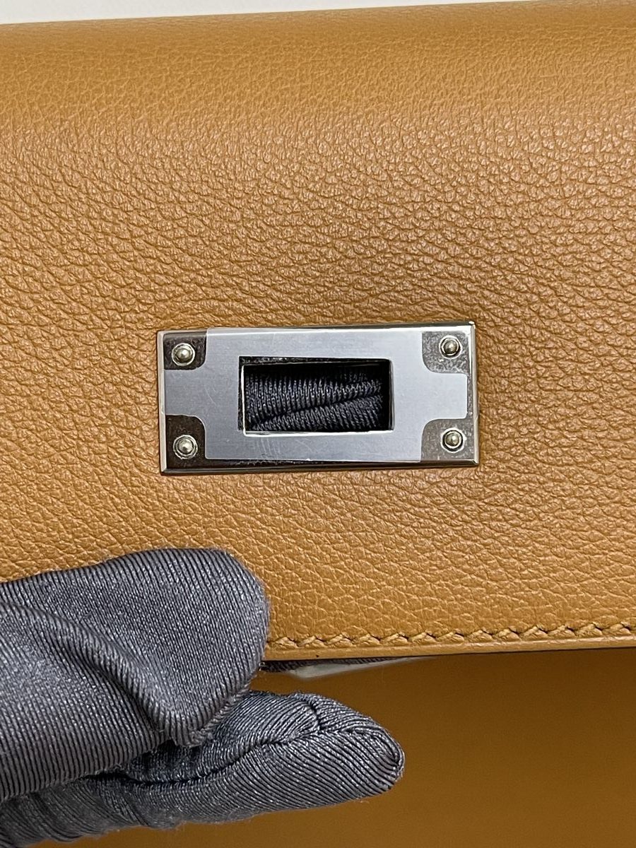 Hermes Kelly 28 Caramel (interior Rose D'ete) Evercolor - Image 4