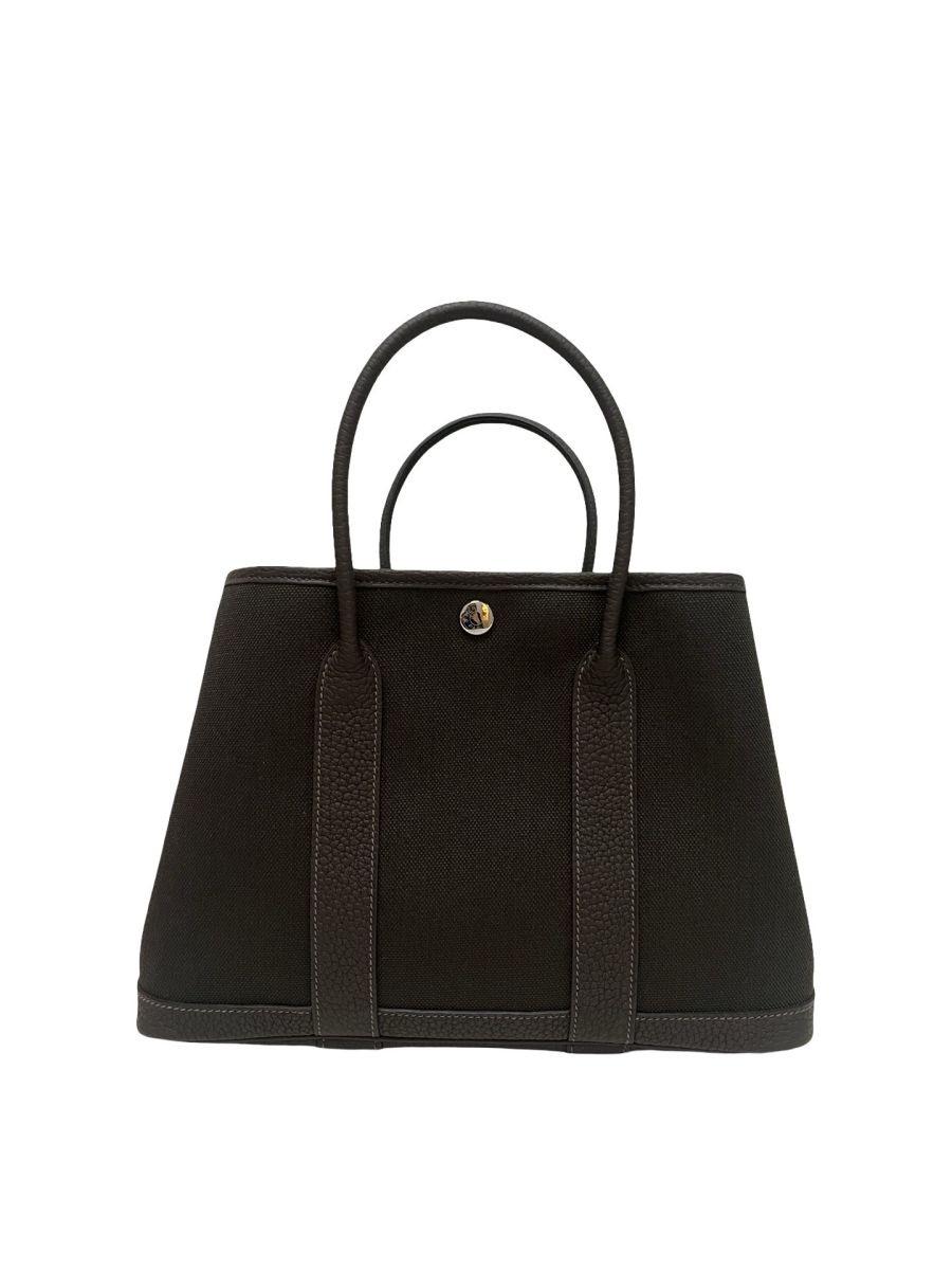 Hermes Garden Party 30 Dark Bronze & Ebene / Toile & Negonda - Image 2
