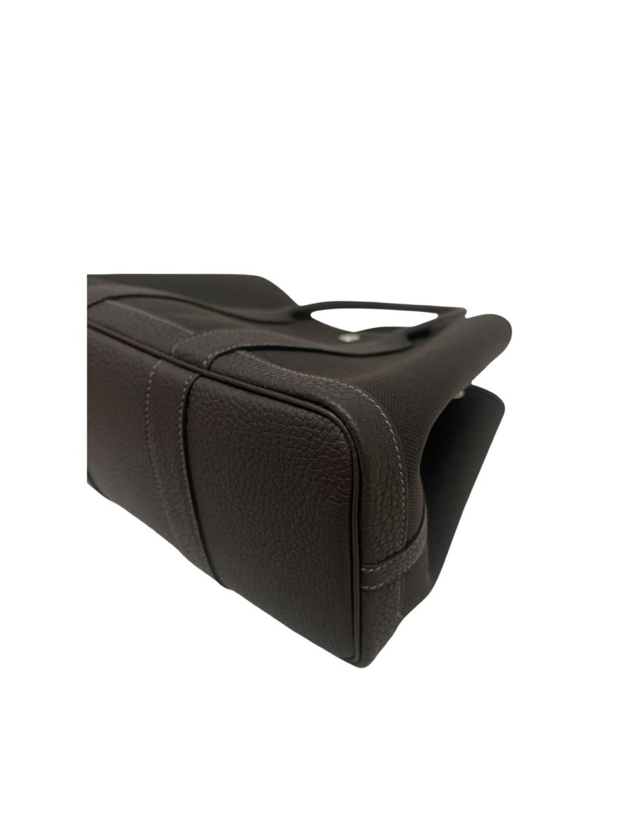 Hermes Garden Party 30 Dark Bronze & Ebene / Toile & Negonda - Image 11