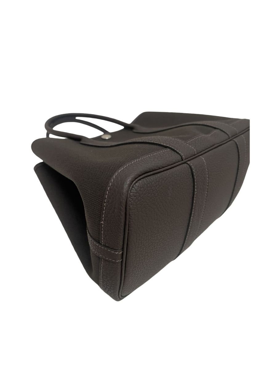 Hermes Garden Party 30 Dark Bronze & Ebene / Toile & Negonda - Image 9