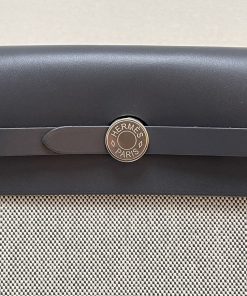 Alternative view of Hermes Mini Herbag Ardoise Toile H  / Vacher Hunter