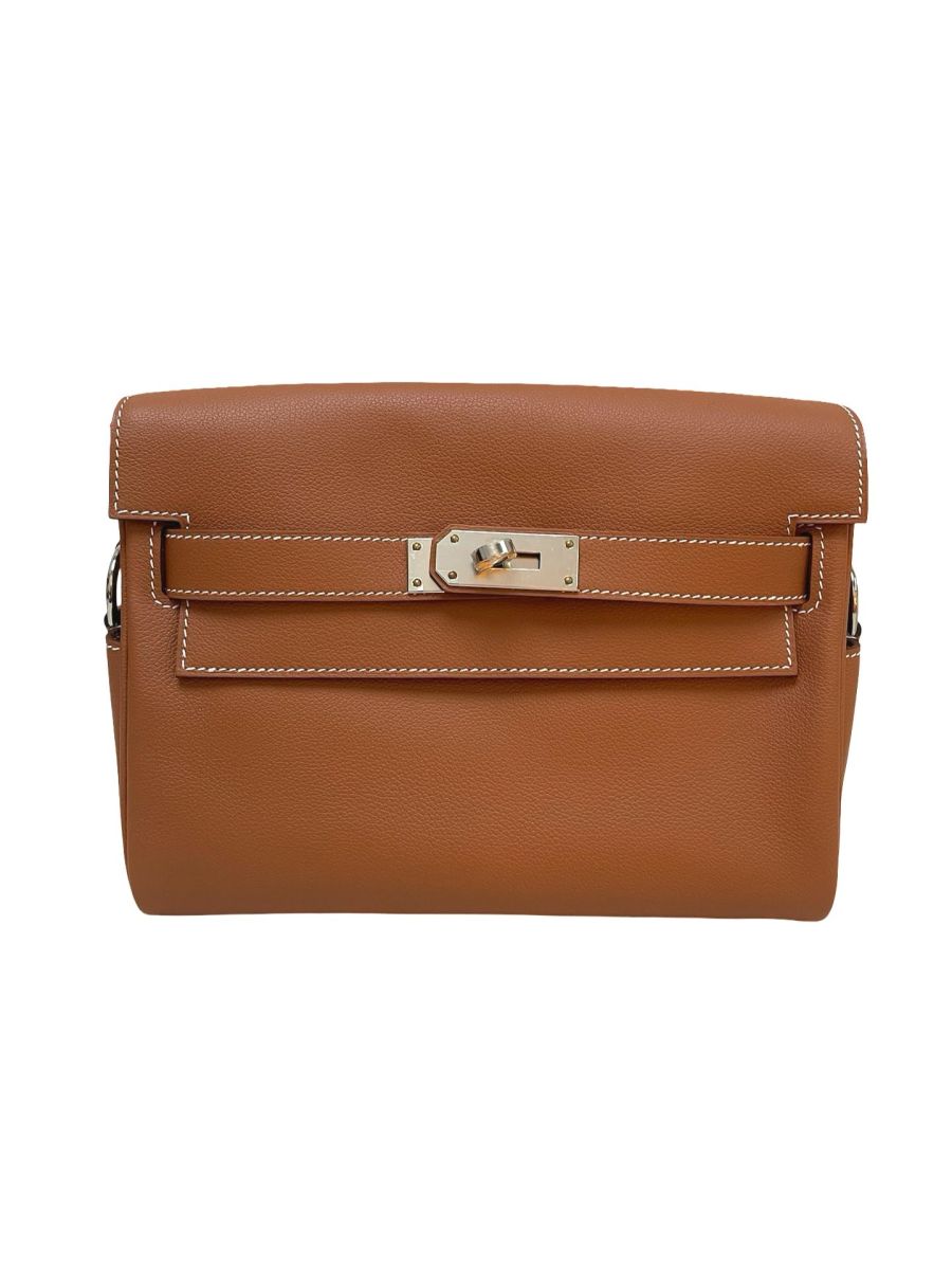 Hermes Kelly Messenger Gold Evercolor