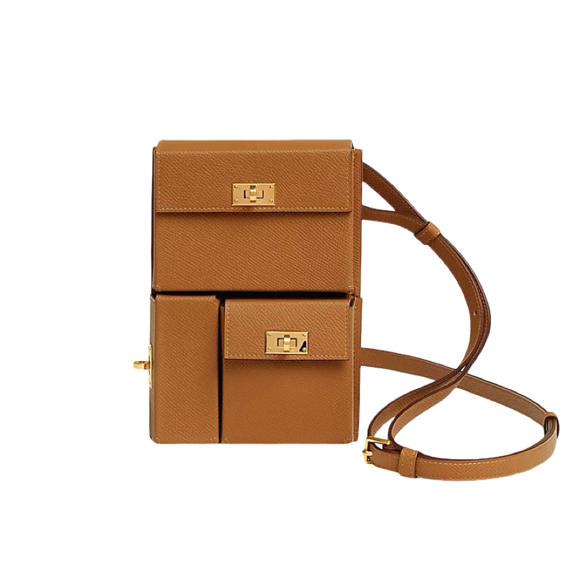 Hermes Kelly Multipocket To Go Pouch Gold Epsom