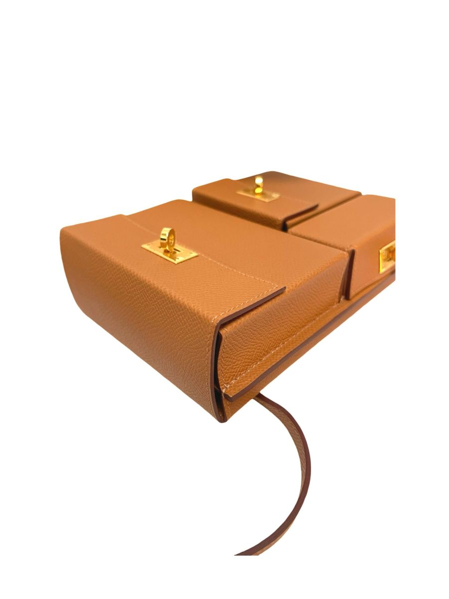 Hermes Kelly Multipocket To Go Pouch Gold Epsom - Image 22