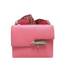 Hermes Mini Verrou Rose Confetti Chevre