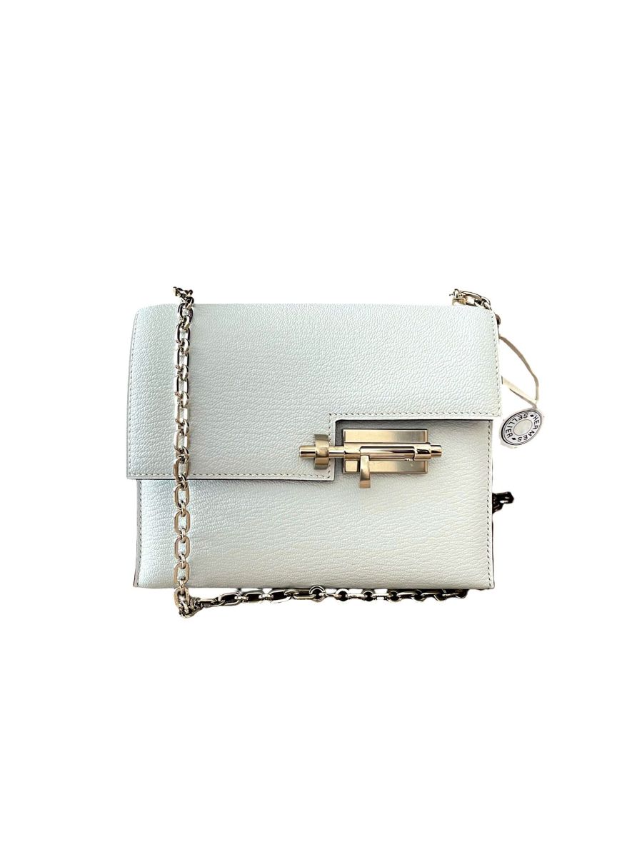Hermes Mini Verrou Blue Brume Chevre