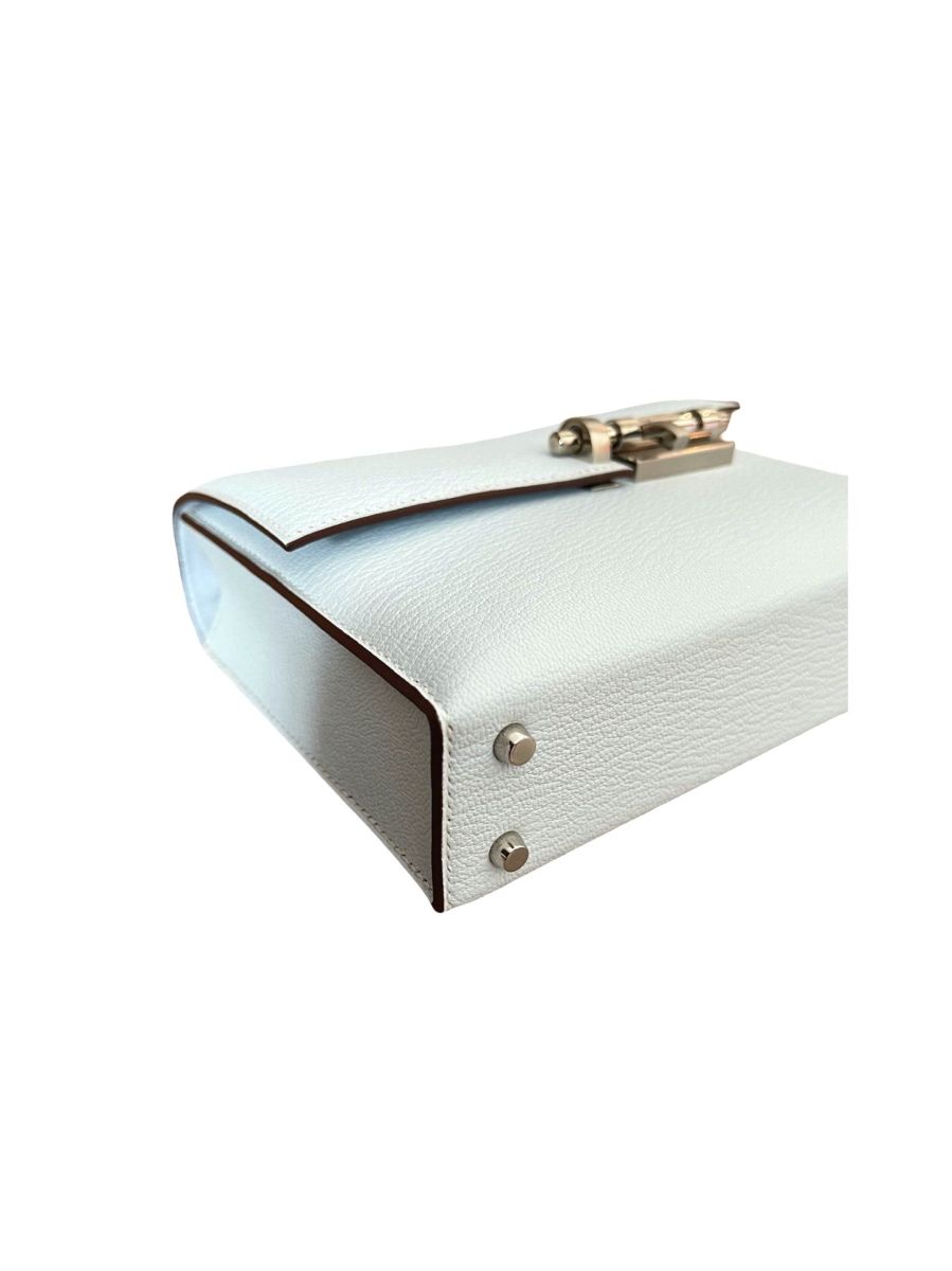Hermes Mini Verrou Blue Brume Chevre - Image 10