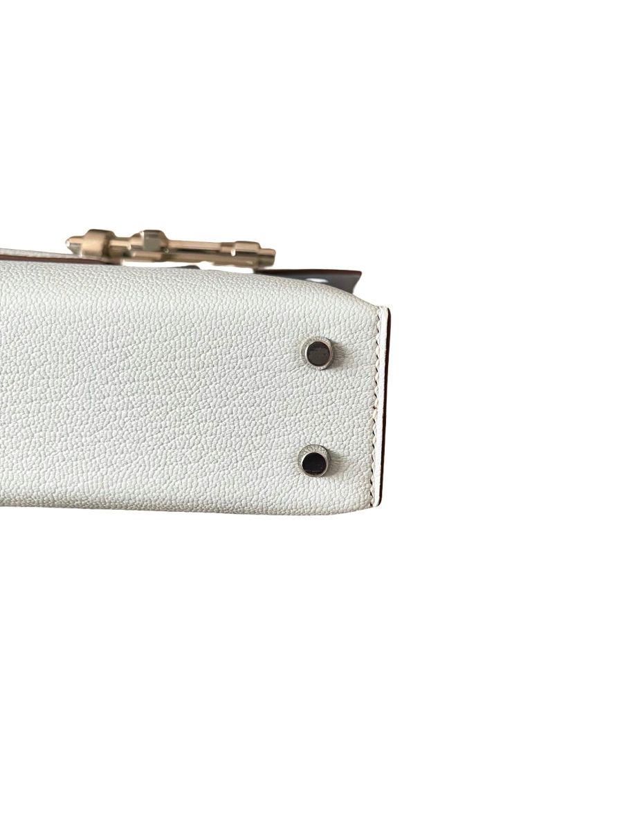 Hermes Mini Verrou Blue Brume Chevre - Image 7