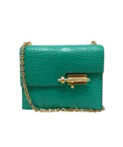 Hermes Mini Verrou Vert Jade Alligator