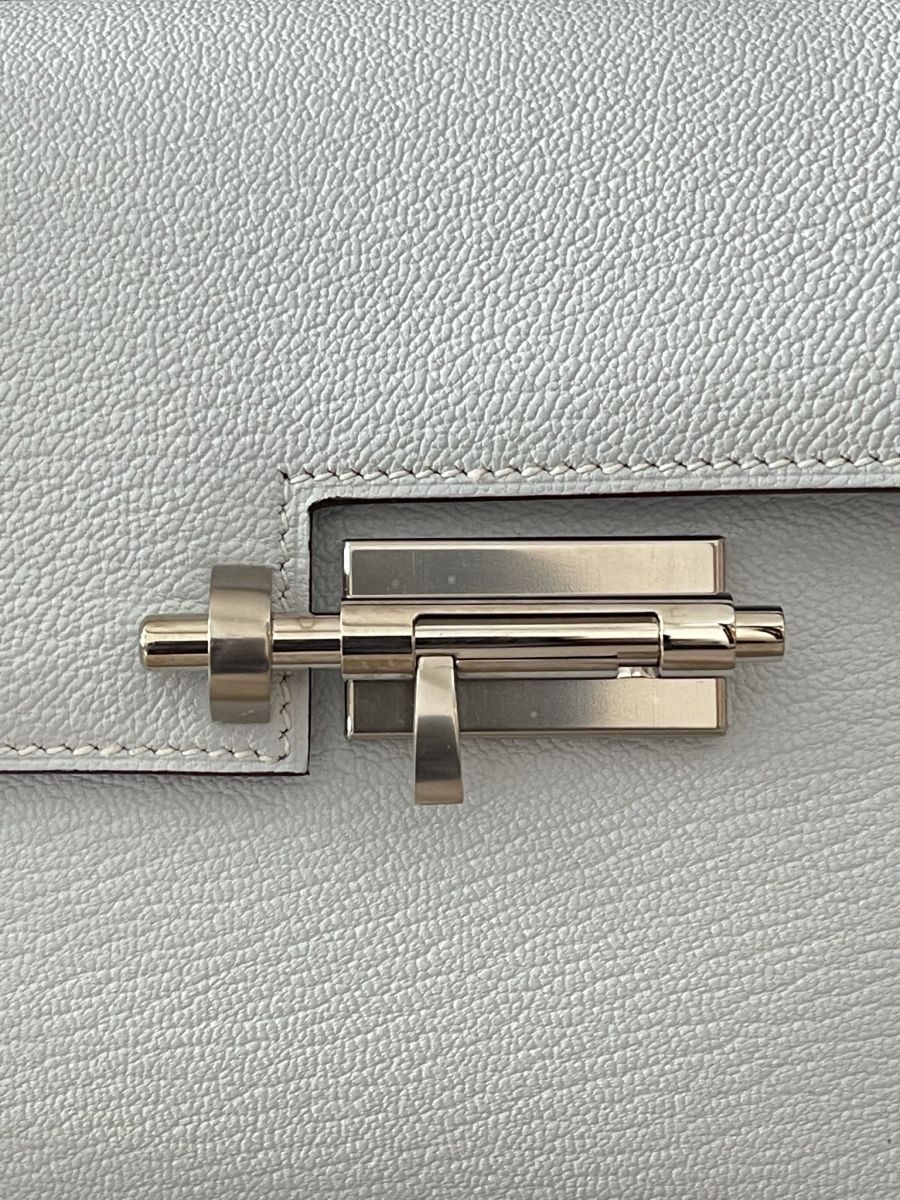 Hermes Mini Verrou Blue Brume Chevre - Image 2