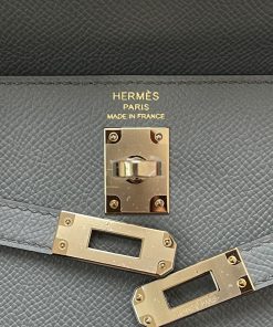Alternative view of Hermes Kelly 28 Blue Indigo Epsom Sellier