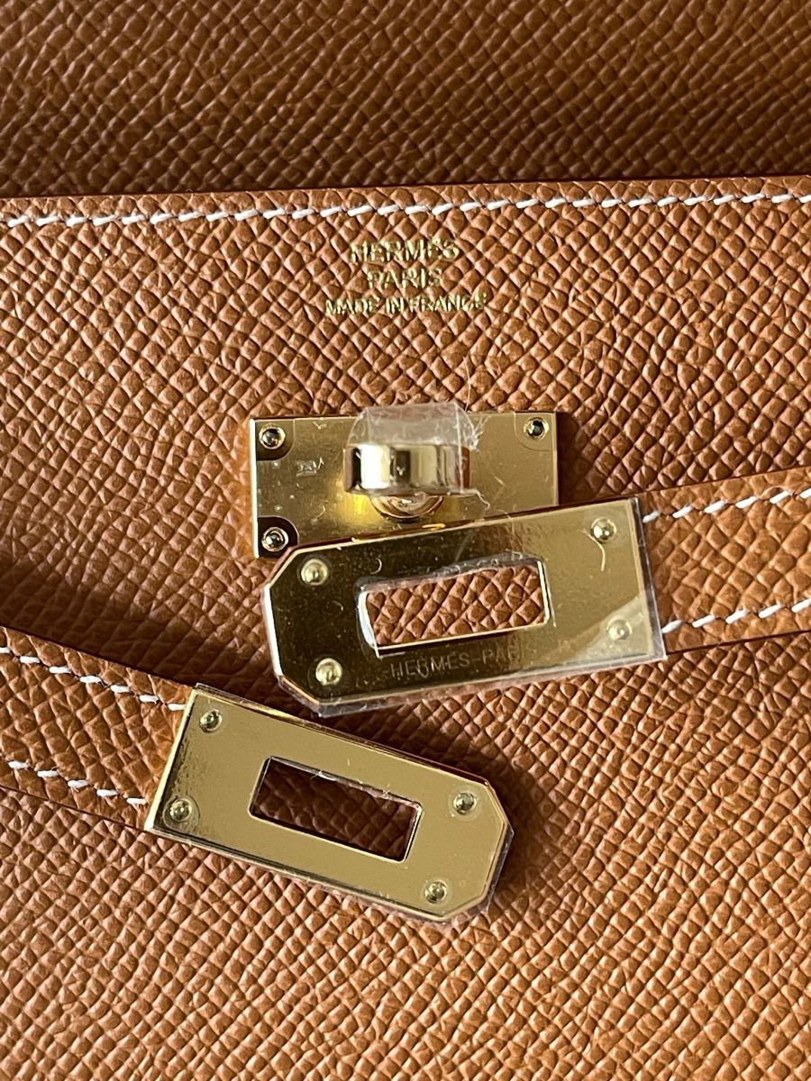 Hermes Kelly To Go Tressage Gold & Sesame / Epsom & Swift - Image 2