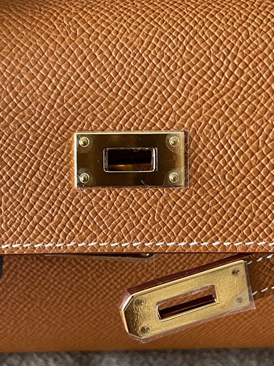 Hermes Kelly To Go Tressage Gold & Sesame / Epsom & Swift - Image 3