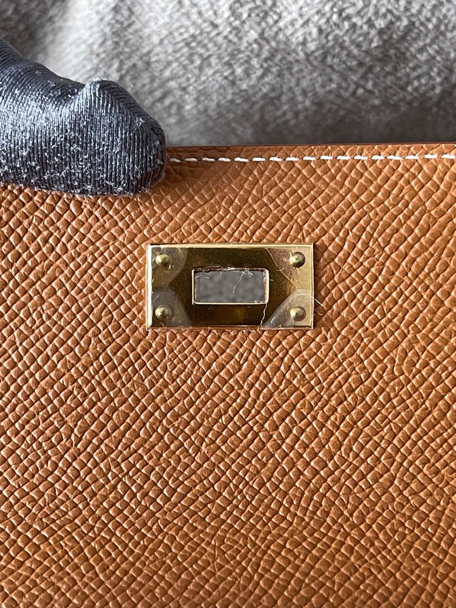 Hermes Kelly To Go Tressage Gold & Sesame / Epsom & Swift - Image 4