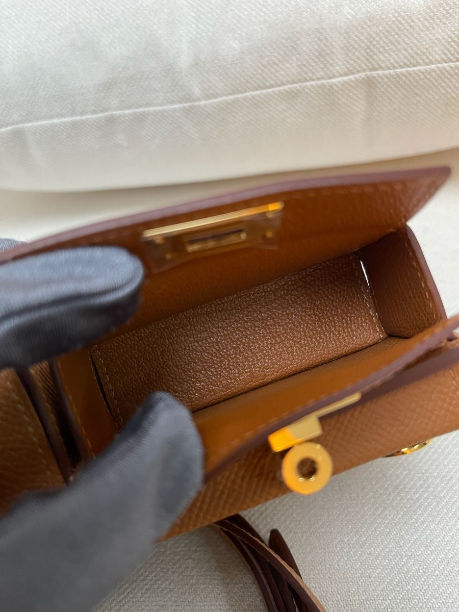 Hermes Kelly Multipocket To Go Pouch Gold Epsom - Image 8