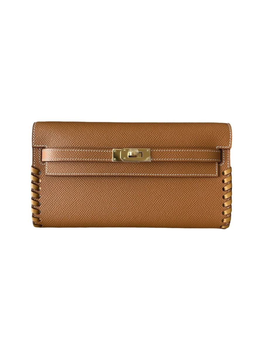 Hermes Kelly To Go Tressage Gold & Sesame / Epsom & Swift