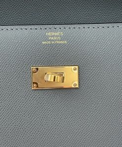 Alternative view of Hermes Kelly Pocket Long Wallet Gris Meyer Madame
