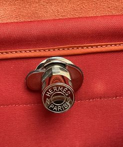 Alternative view of Hermes Herbag 31 Rouge Venitien / Rouge H Toile