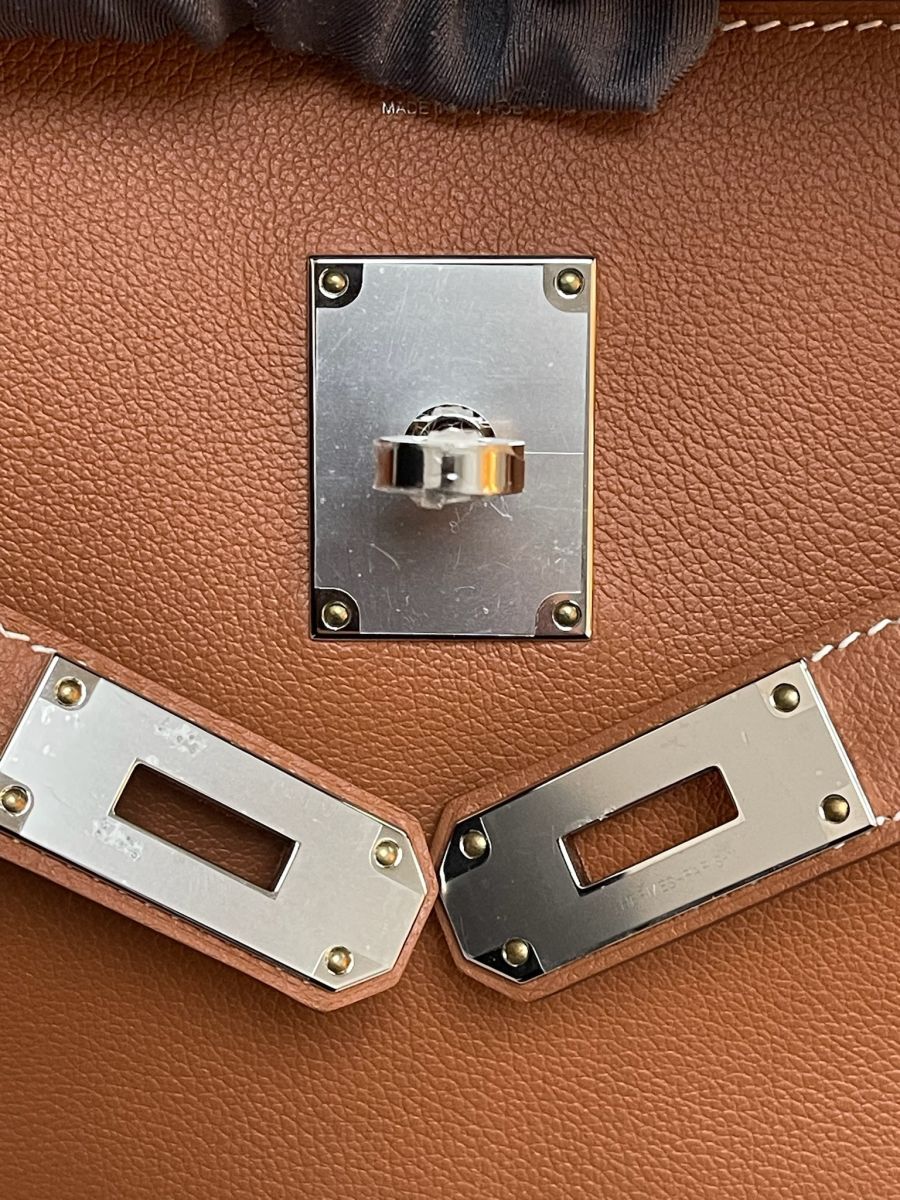 Hermes Kelly Messenger Gold Evercolor - Image 2