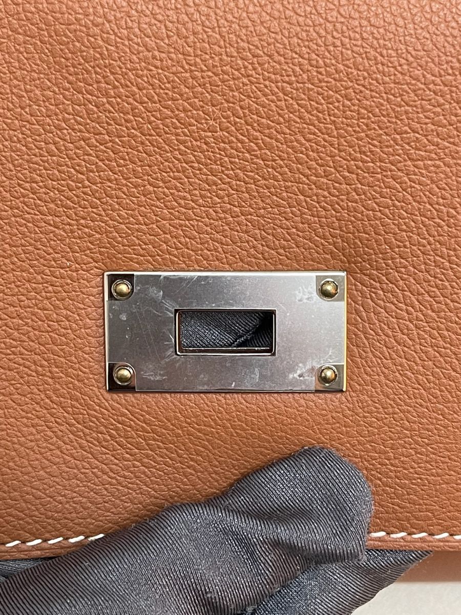 Hermes Kelly Messenger Gold Evercolor - Image 3