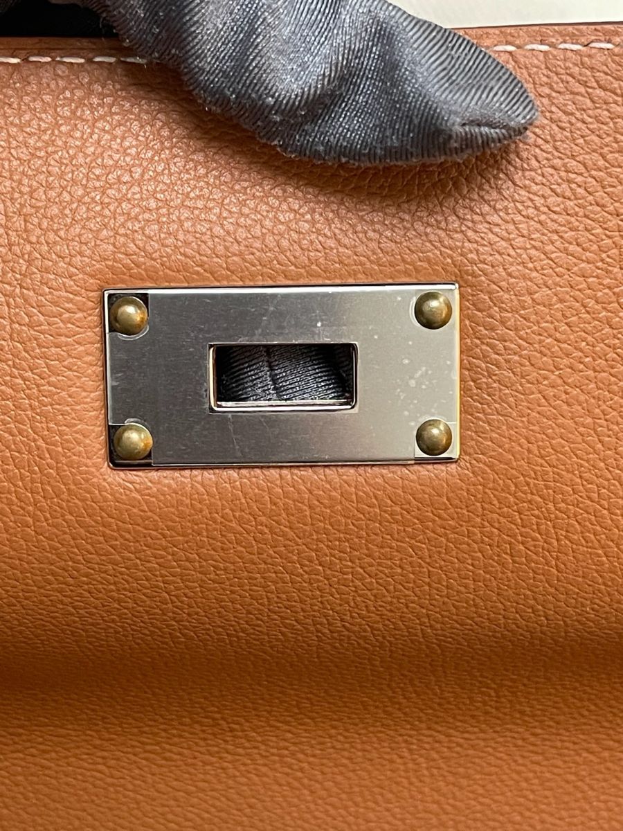 Hermes Kelly Messenger Gold Evercolor - Image 4