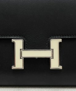 Alternative view of Hermes Constance Compact Wallet Black Swift