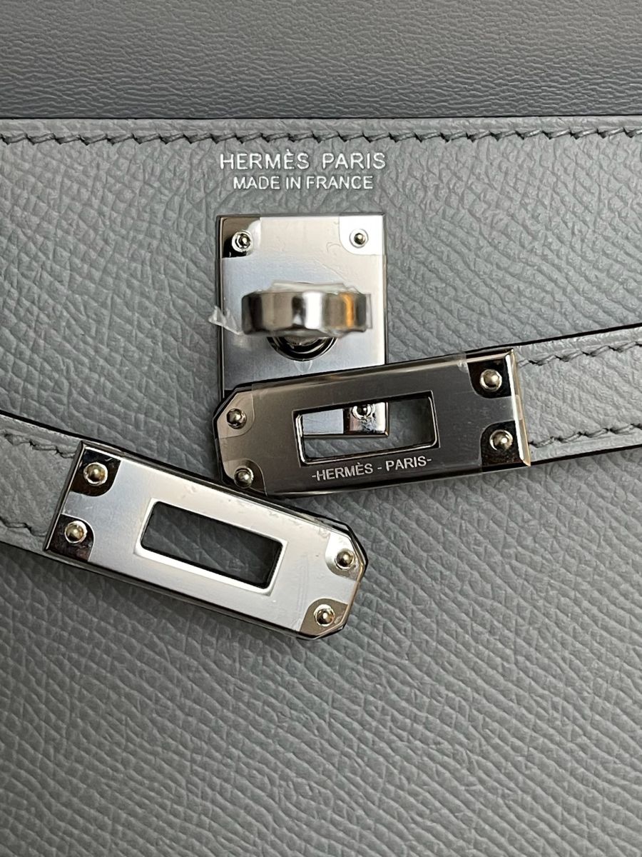 Hermes Kelly 20 Blue Glacier Epsom - Image 2