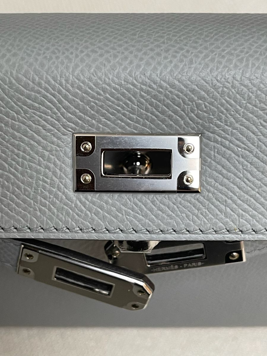 Hermes Kelly 20 Blue Glacier Epsom - Image 3