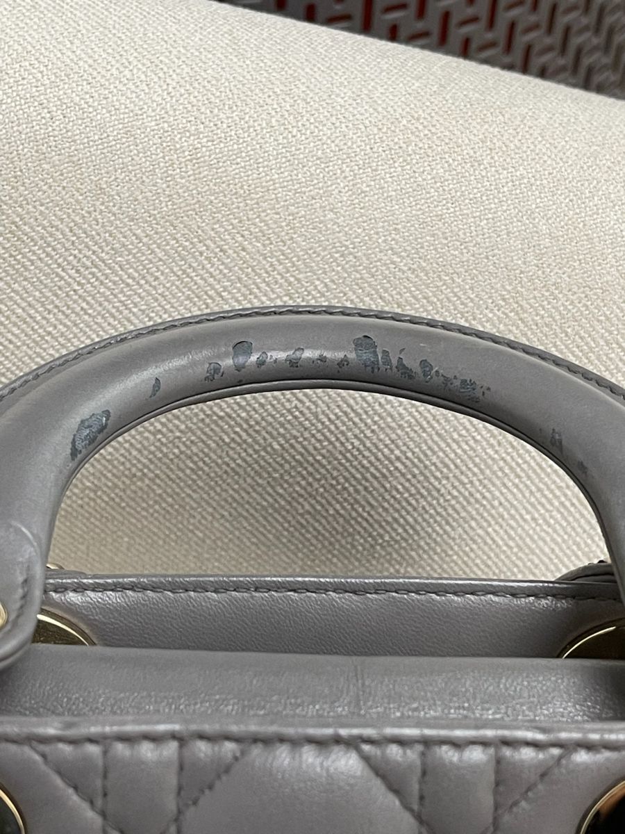 Dior Lady Dior Grey Lambskin Small - Image 14