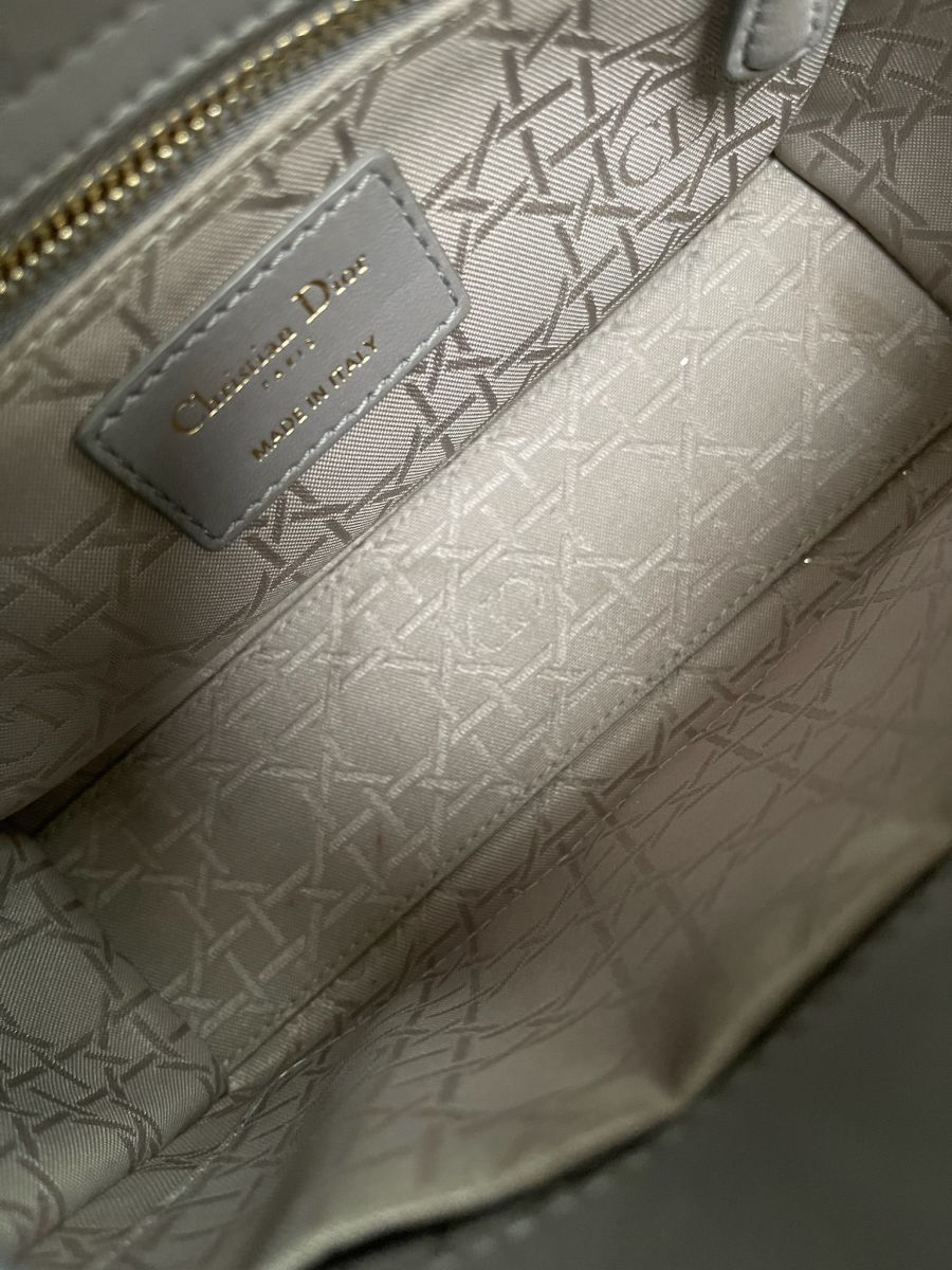 Dior Lady Dior Grey Lambskin Small - Image 15