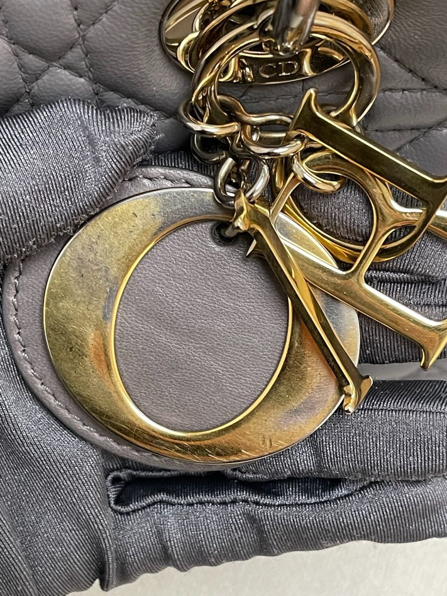 Dior Lady Dior Grey Lambskin Small - Image 17