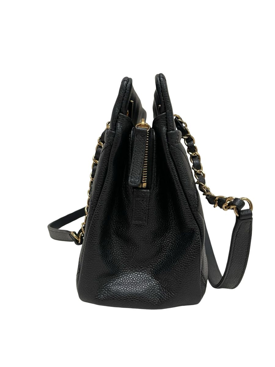 Chanel CC Timeless Black Caviar Grained Calfskin Tote Bag - Image 7