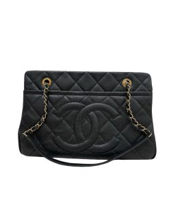 Chanel CC Timeless Black Caviar Grained Calfskin Tote Bag