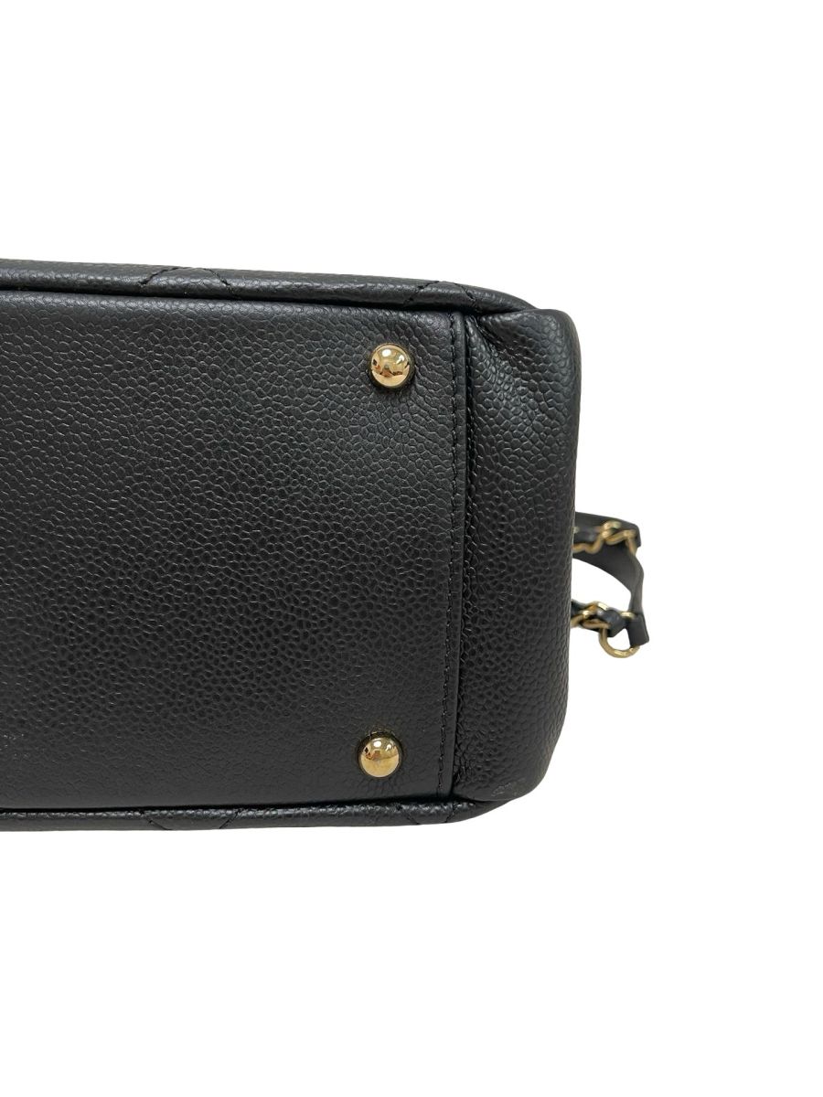 Chanel CC Timeless Black Caviar Grained Calfskin Tote Bag - Image 9