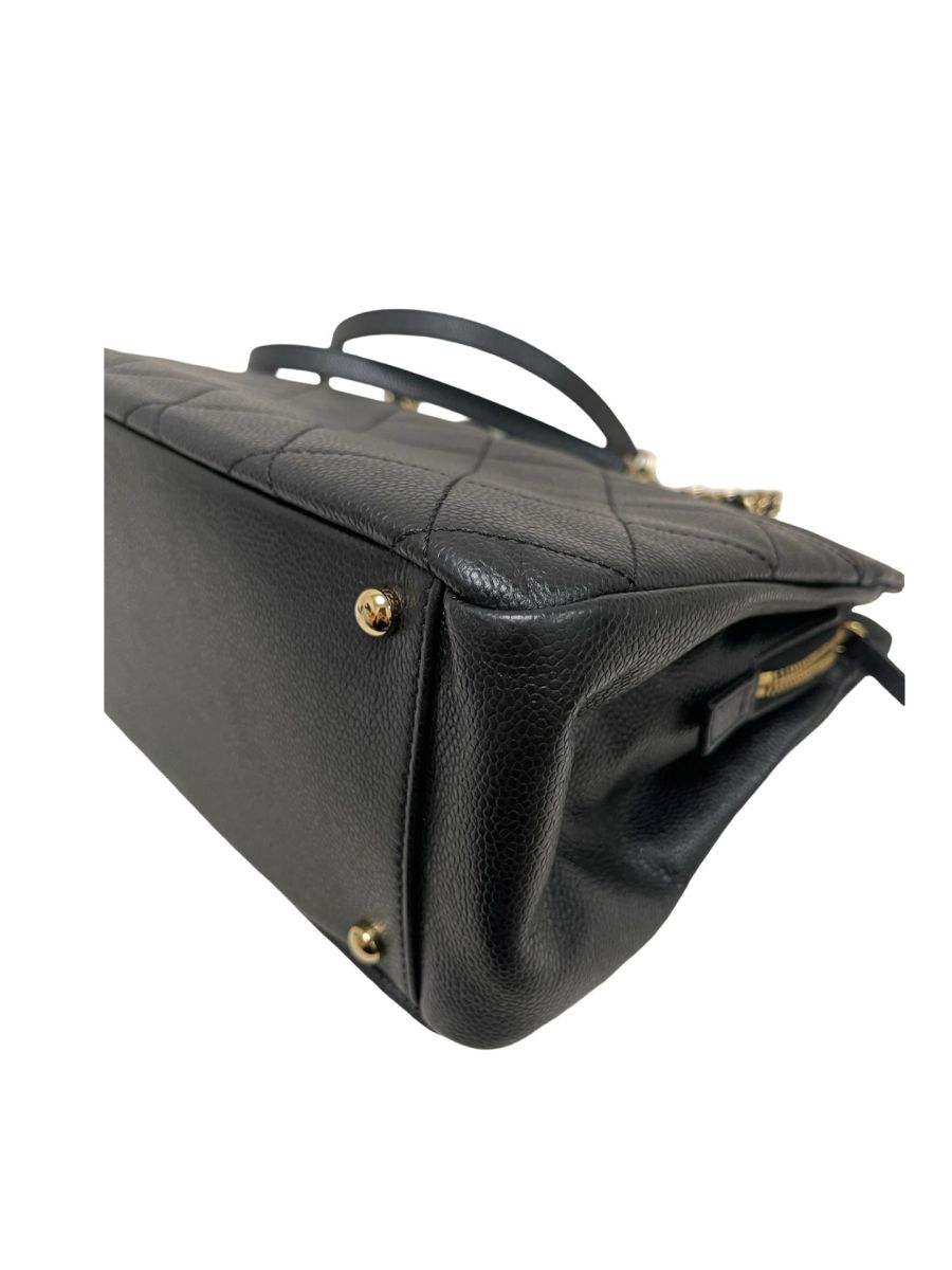 Chanel CC Timeless Black Caviar Grained Calfskin Tote Bag - Image 12