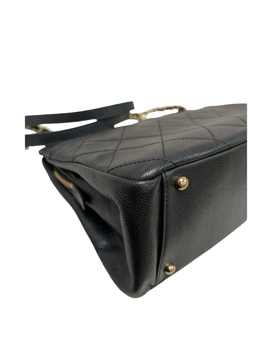 Chanel CC Timeless Black Caviar Grained Calfskin Tote Bag - Image 11