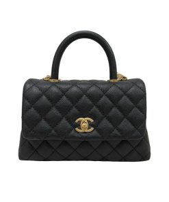 Chanel Coco Top Handle Black Caviar Small