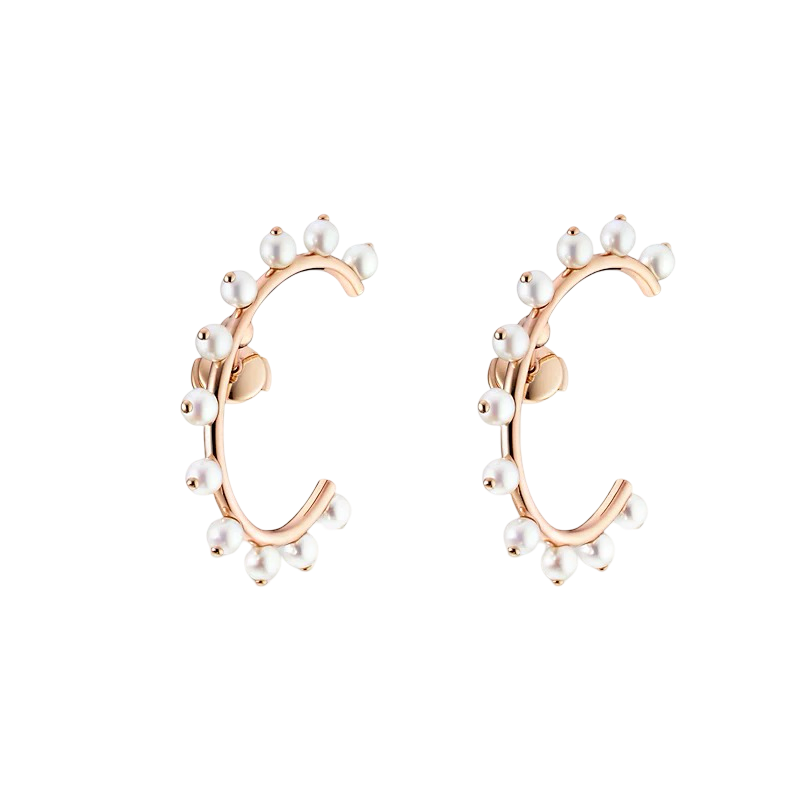 Hermes Pearl Chandra 18K Rose Gold Earring
