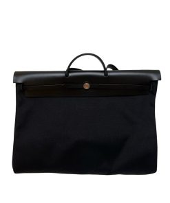 Hermes Herbag Zip Cabine Bag Black Toile
