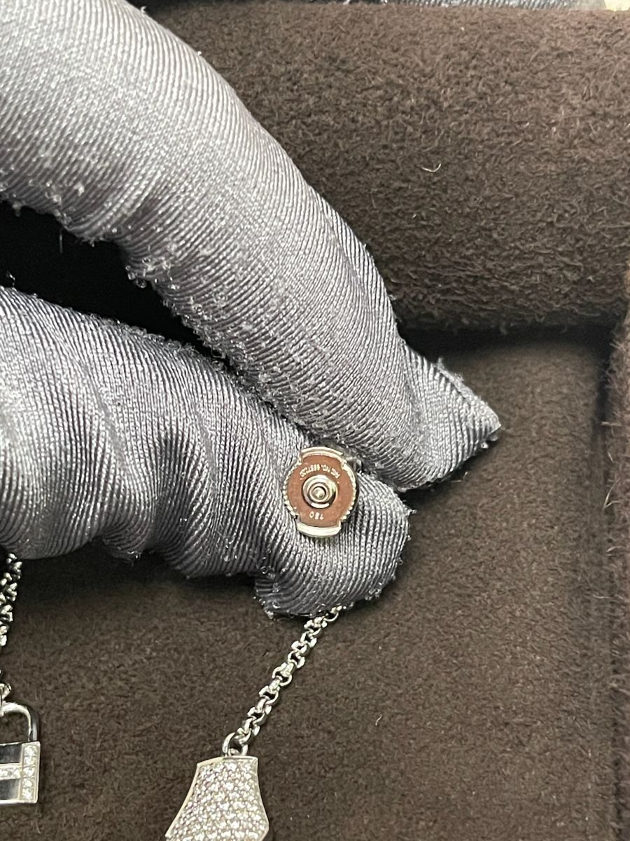 Hermes Kelly Clochette Earring White Gold with Diamonds - Image 3