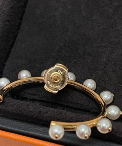 Alternative view of Hermes Pearl Chandra 18K Rose Gold Earring
