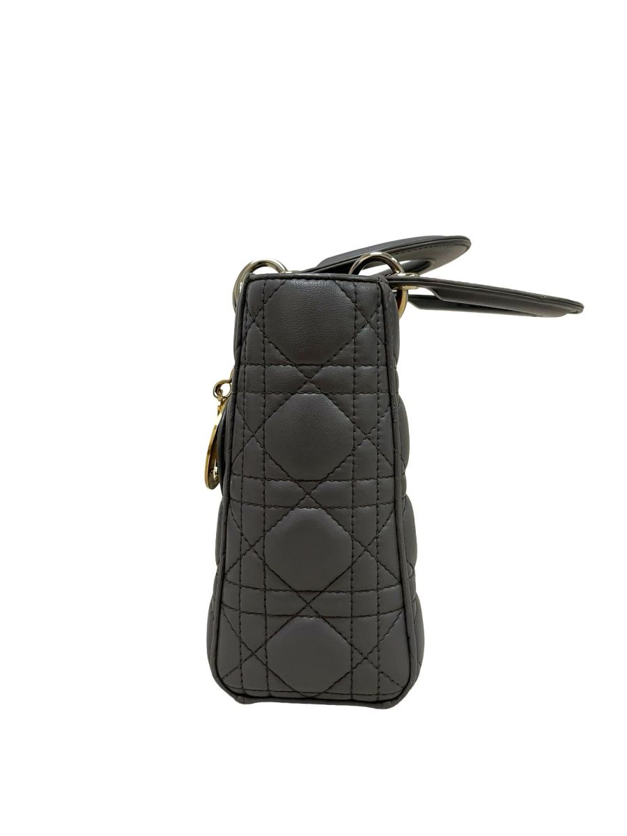 Dior Lady Dior Grey Lambskin Small - Image 4