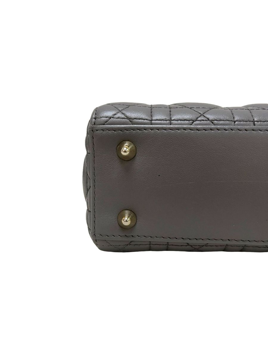 Dior Lady Dior Grey Lambskin Small - Image 7