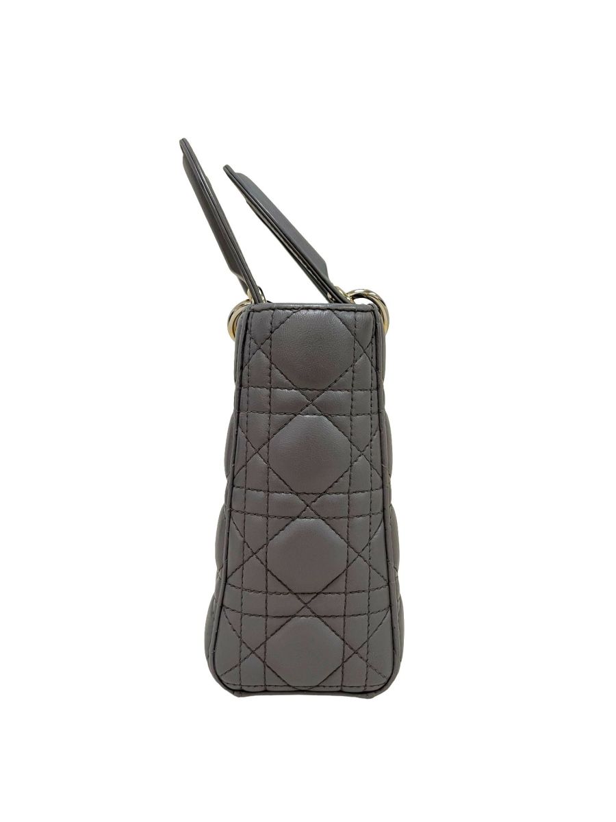 Dior Lady Dior Grey Lambskin Small - Image 5