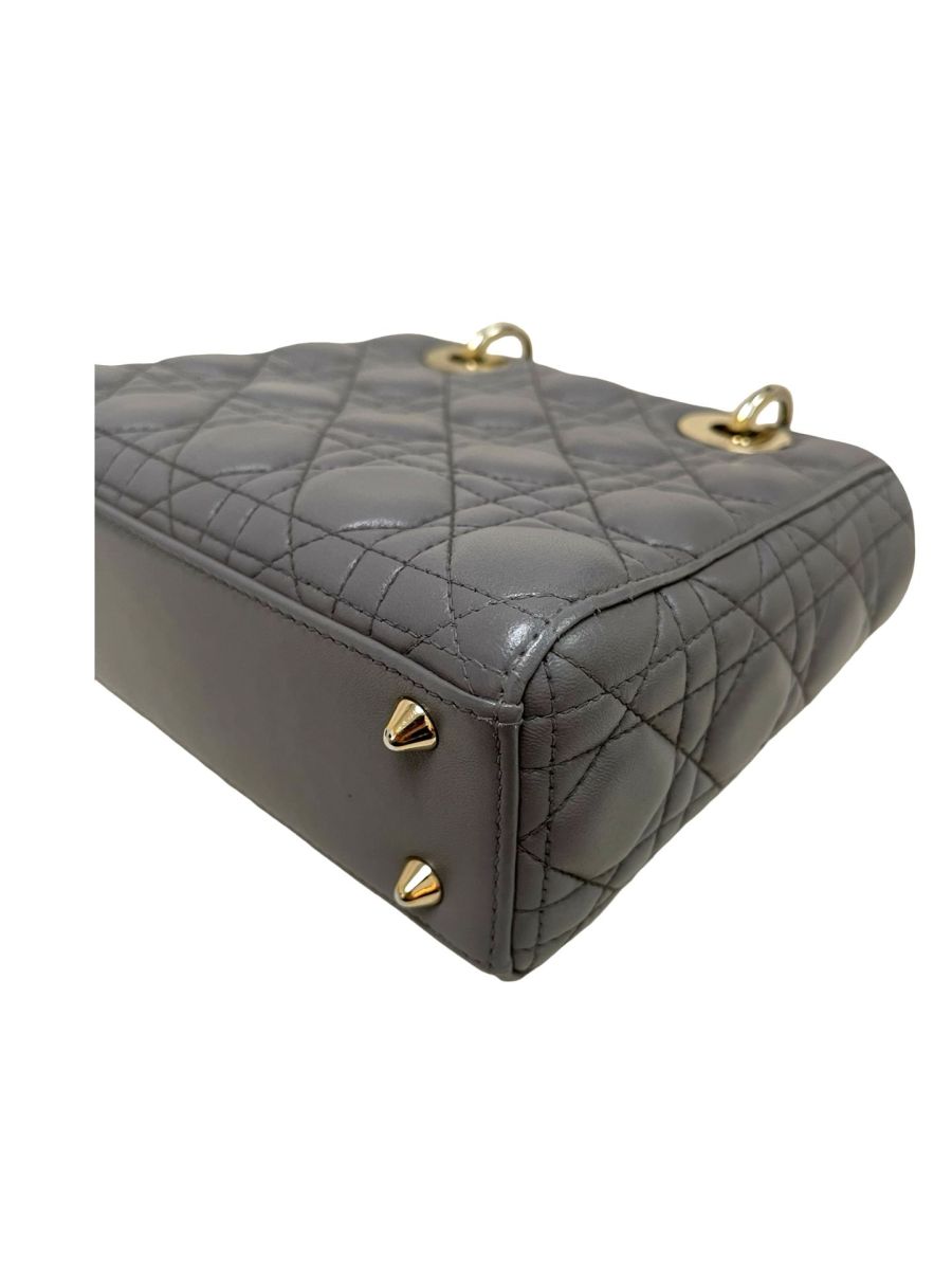 Dior Lady Dior Grey Lambskin Small - Image 11