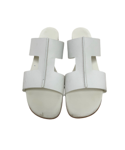 Hermes Devise Sandal White