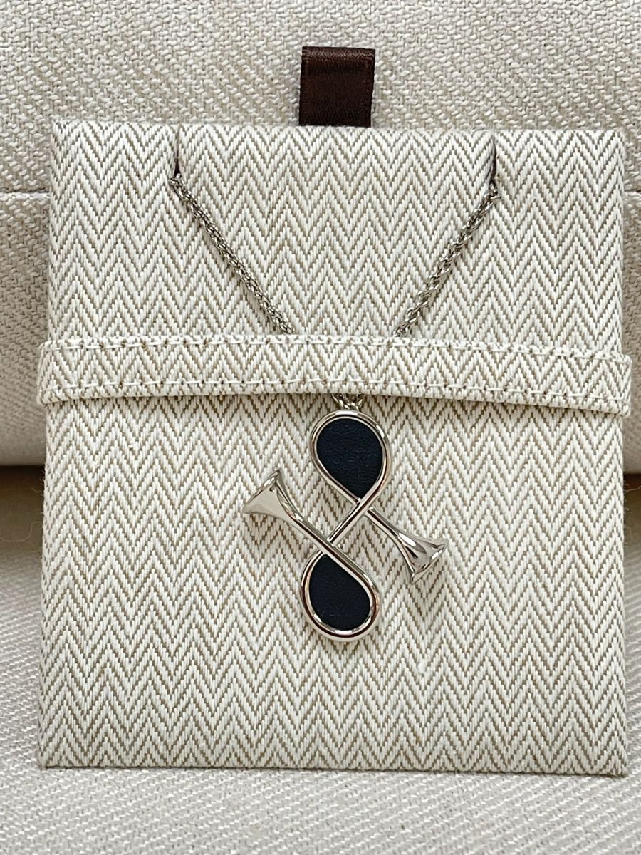 Hermes Cor H Pendant Black Swift - Image 2